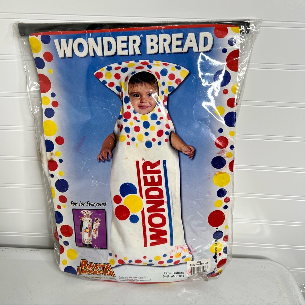 Wonder Bread infant onesie costume size 3-9 months